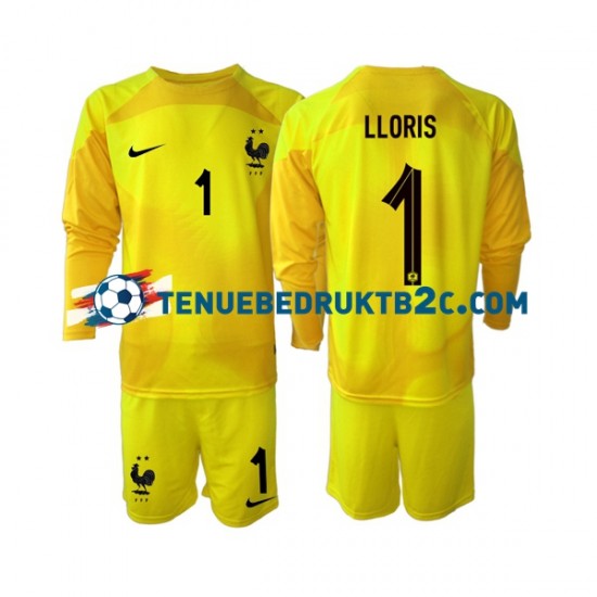 3de shirt Frankrijk Keeper Hugo Lloris 1 Voetbalteneu Kinderen WK 2022 L-S