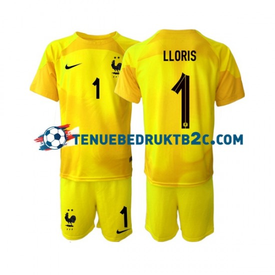 3de shirt Frankrijk Keeper Hugo Lloris 1 Voetbalteneu Kinderen WK 2022 S-S