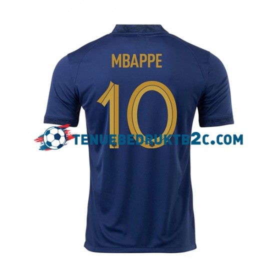 Thuisshirt Frankrijk Mbappe 10 Mannen WK 2022 S-S