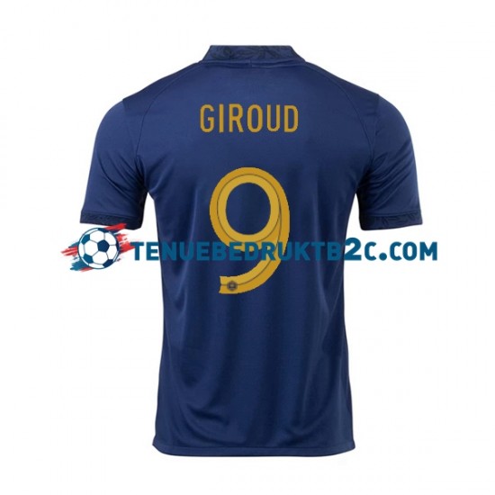 Thuisshirt Frankrijk Olivier Giroud 9 Mannen WK 2022 S-S