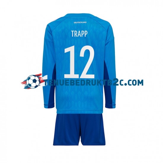 Thuisshirt Duitsland Keeper TRAPP 12 Voetbalteneu Kinderen WK 2022 L-S