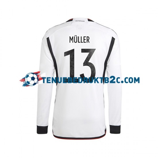 Thuisshirt Duitsland Thomas Muller 13 Mannen WK 2022 L-S