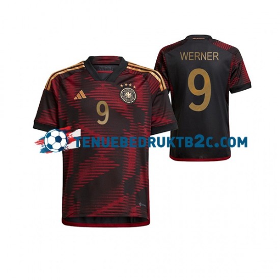 Uitshirt Duitsland Timo Werner 9 Mannen WK 2022 S-S