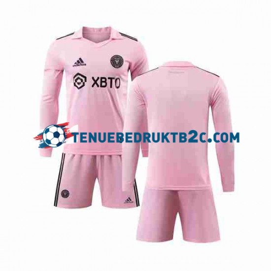 Thuisshirt Inter Miami Voetbalteneu Kinderen 2023-24 L-S