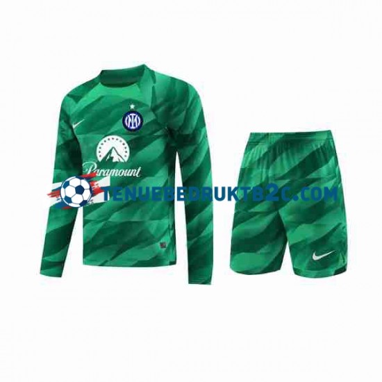 Uitshirt Inter Milan Keeper Voetbalteneu Kinderen 2023-24 L-S