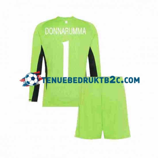 Thuisshirt Italië Keeper Donnarumma 1 Voetbalteneu Kinderen 2023 L-S