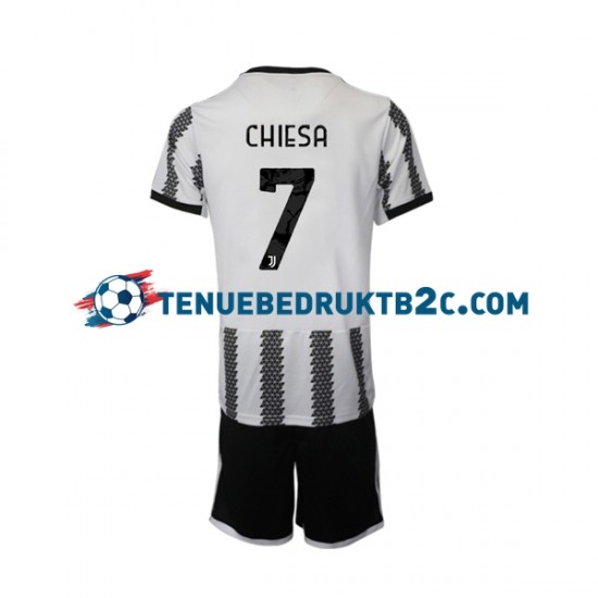 Thuisshirt Juventus Chiesa 7 Voetbalteneu Kinderen 2022-23 S-S