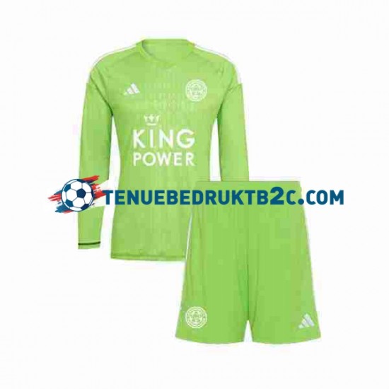 Uitshirt Leicester City Keeper Voetbalteneu Kinderen 2023-24 L-S