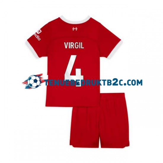 Thuisshirt Liverpool Virgil van Dijk 4 Voetbalteneu Kinderen 2023-24 S-S