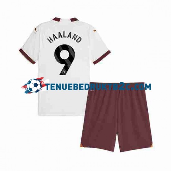 Uitshirt Manchester City Erling Haaland 9 Voetbalteneu Kinderen 2023-24 S-S