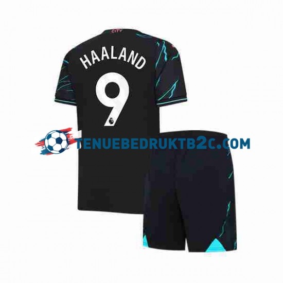 3de shirt Manchester City Erling Haaland 9 Voetbalteneu Kinderen 2023-24 S-S