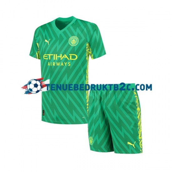 Thuisshirt Manchester City Keeper Voetbalteneu Kinderen 2023-24 S-S