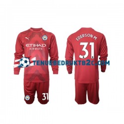 Thuisshirt Manchester City Keeper Ederson M 31 Voetbalteneu Kinderen 2022-23 L-S