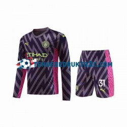 Uitshirt Manchester City Keeper Ederson Moraes 31 Voetbalteneu Kinderen 2023-24 L-S
