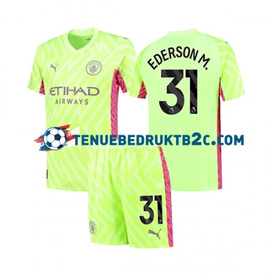 3de shirt Manchester City Keeper Ederson Moraes 31 Voetbalteneu Kinderen 2023-24 S-S