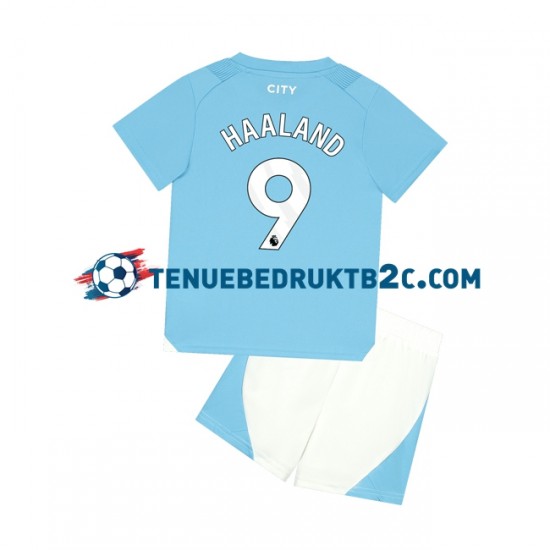 Thuisshirt Manchester City Haaland 9 Voetbalteneu Kinderen 2023-24 S-S