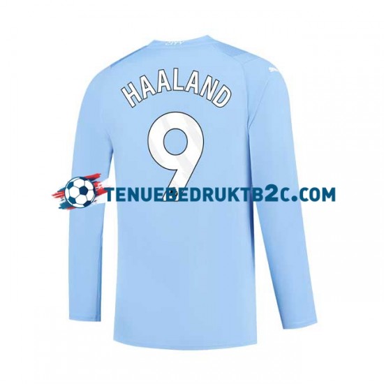 Thuisshirt Manchester City Haaland 9 Mannen 2023-24 L-S