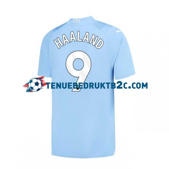 Thuisshirt Manchester City Haaland 9 Mannen 2023-24 S-S