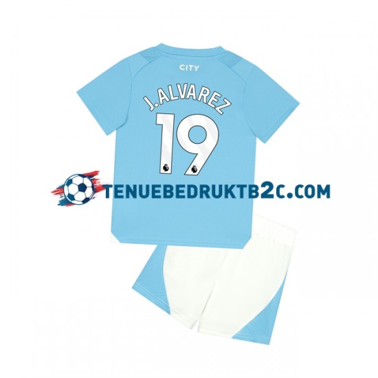 Thuisshirt Manchester City J. ALVAREZ 19 Voetbalteneu Kinderen 2023-24 S-S