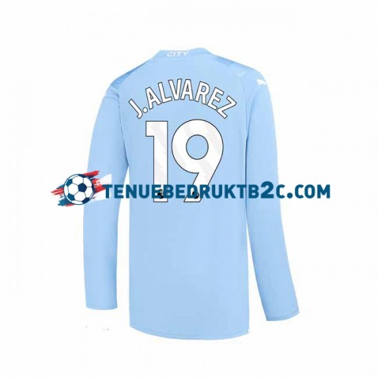 Thuisshirt Manchester City J. ALVAREZ 19 Mannen 2023-24 L-S