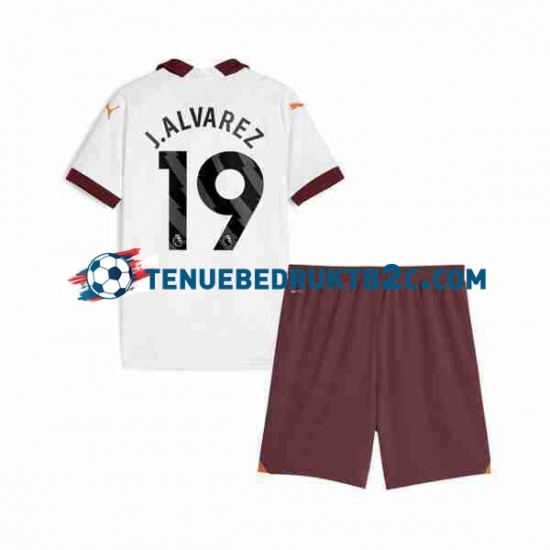 Uitshirt Manchester City Julian Alvarez 19 Voetbalteneu Kinderen 2023-24 S-S