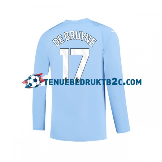 Thuisshirt Manchester City Kevin De Bruyne 17 Mannen 2023-24 L-S