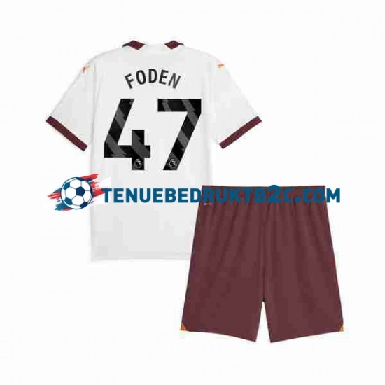 Uitshirt Manchester City Phil Foden 47 Voetbalteneu Kinderen 2023-24 S-S