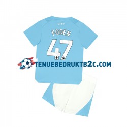 Thuisshirt Manchester City Phil Foden 47 Voetbalteneu Kinderen 2023-24 S-S