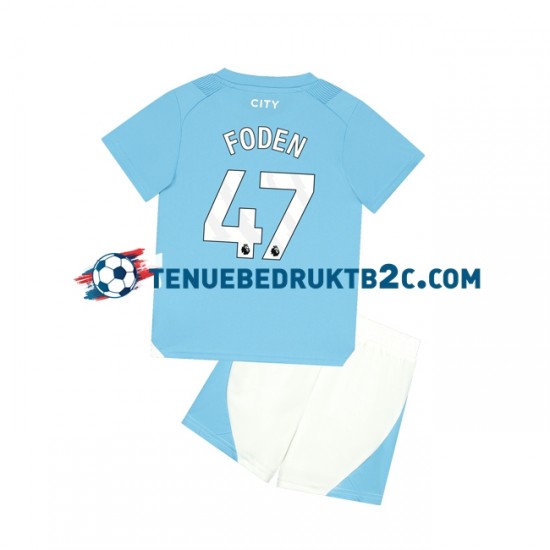 Thuisshirt Manchester City Phil Foden 47 Voetbalteneu Kinderen 2023-24 S-S