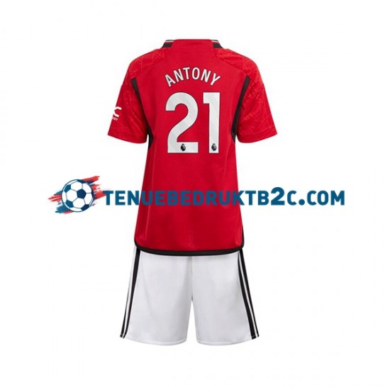 Thuisshirt Manchester United Antony Matheus 21 Voetbalteneu Kinderen 2023-24 S-S