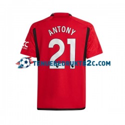 Thuisshirt Manchester United Antony Matheus 21 Mannen 2023-24 S-S
