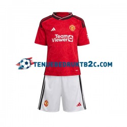 Thuisshirt Manchester United Voetbalteneu Kinderen 2023-24 S-S