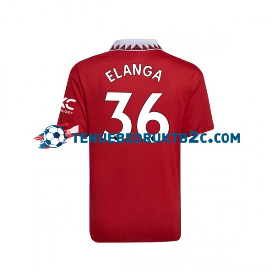 Thuisshirt Manchester United Elanga 36 Mannen 2022-23 S-S