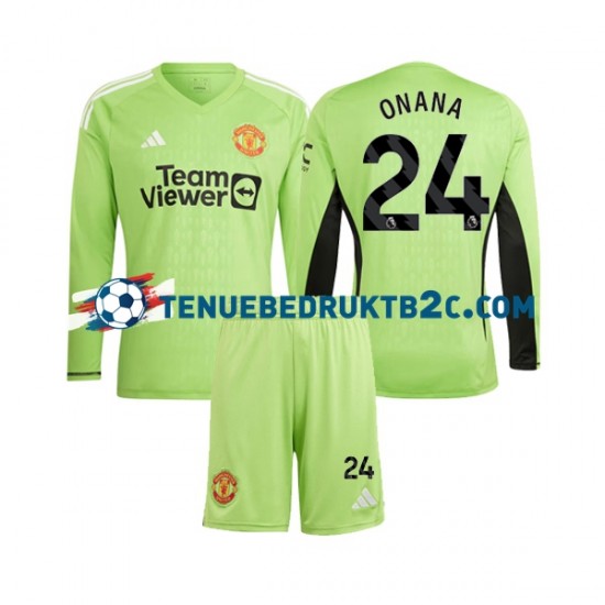 Thuisshirt Manchester United Keeper Andre Onana 24 Voetbalteneu Kinderen 2023-24 L-S