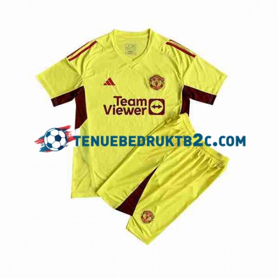 Uitshirt Manchester United Keeper Voetbalteneu Kinderen 2023-24 S-S