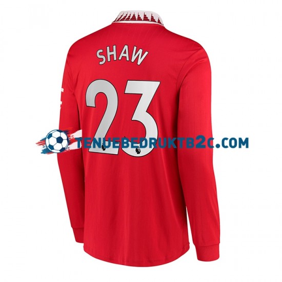 Thuisshirt Manchester United Luke Shaw 23 Mannen 2022-23 L-S