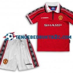 Thuisshirt Retro Manchester United Voetbalteneu Kinderen 1998-1999 S-S