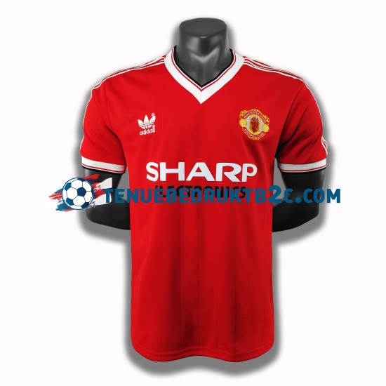 Thuisshirt Retro Manchester United 1983 Mannen S-S