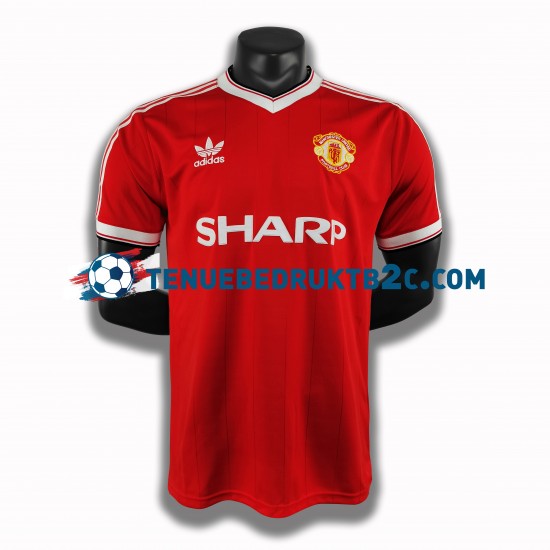 Thuisshirt Retro Manchester United 1984 Mannen S-S