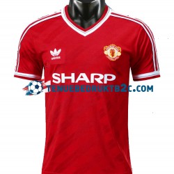 Thuisshirt Retro Manchester United 1986 Mannen S-S