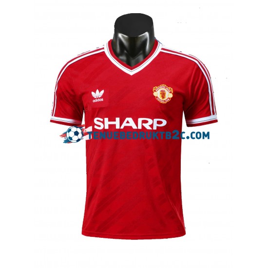 Thuisshirt Retro Manchester United 1986 Mannen S-S