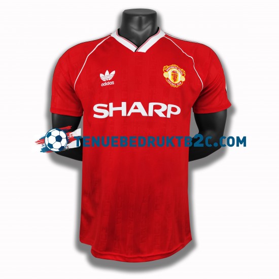 Thuisshirt Retro Manchester United 1988 Mannen S-S