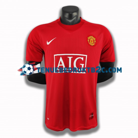 Thuisshirt Retro Manchester United Mannen 2007-2008 S-S