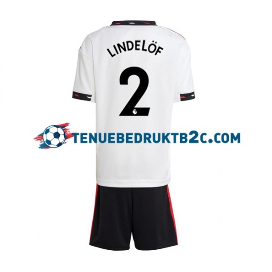 Uitshirt Manchester United Victor Lindelof 2 Voetbalteneu Kinderen 2022-23 S-S