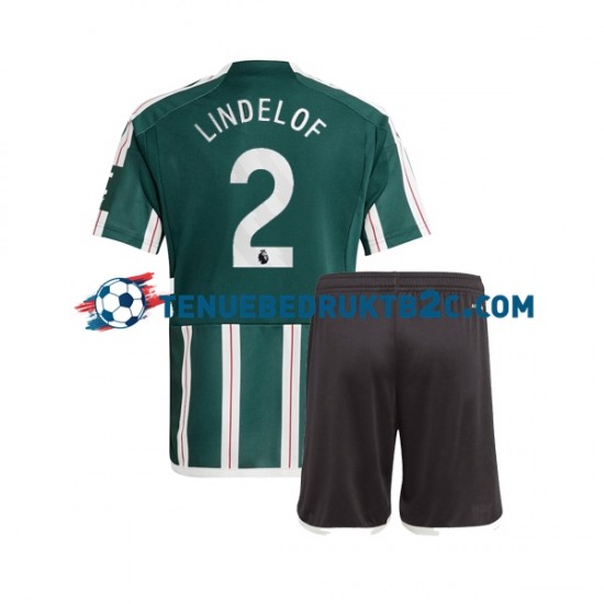 Uitshirt Manchester United Victor Lindelof 2 Voetbalteneu Kinderen 2023-24 S-S