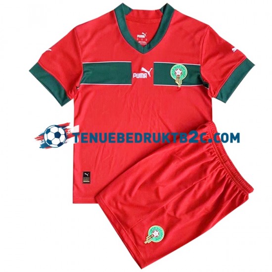 Thuisshirt Marokko Voetbalteneu Kinderen WK 2022 S-S