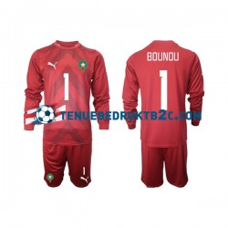 Thuisshirt Marokko Keeper Yassine Bounou 1 Voetbalteneu Kinderen 2022 L-S
