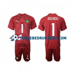 Thuisshirt Marokko Keeper Yassine Bounou 1 Voetbalteneu Kinderen 2022 S-S