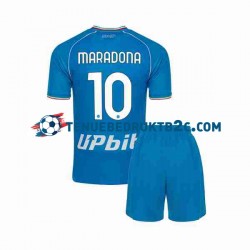 Thuisshirt Napoli Maradona 10 Voetbalteneu Kinderen 2023-24 S-S