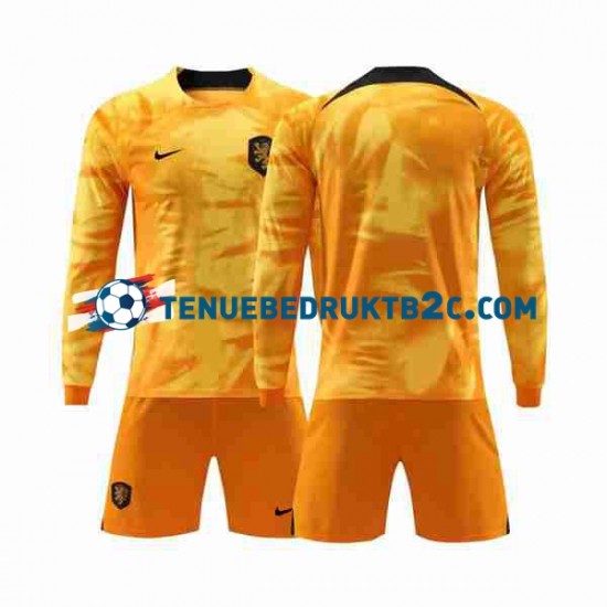 Thuisshirt Nederland Voetbalteneu Kinderen WK 2022 L-S